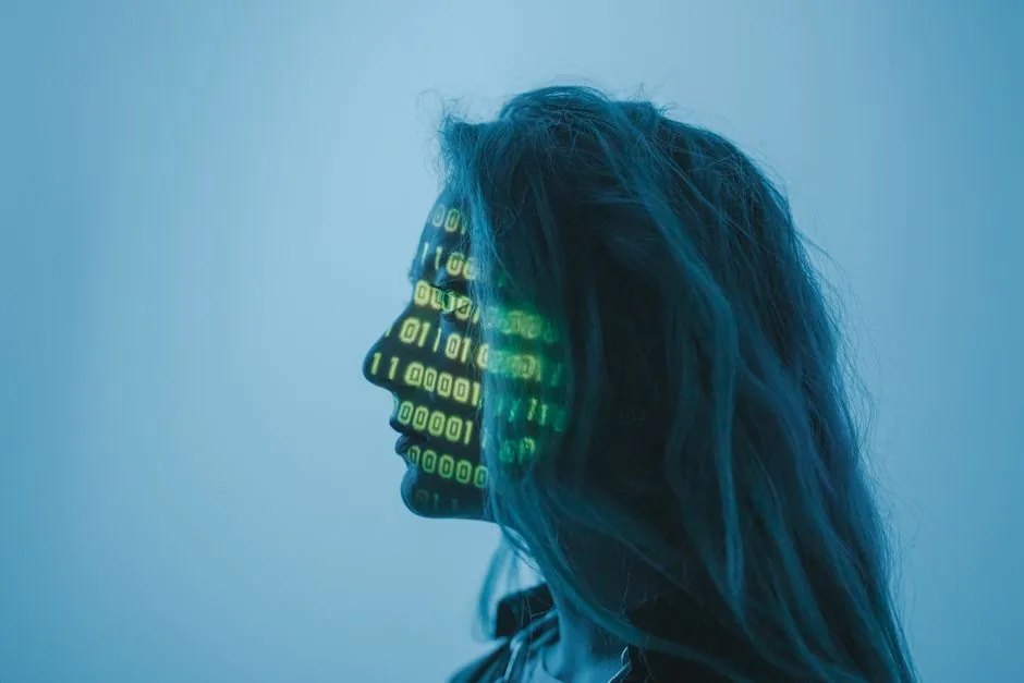Un manager analizza l'identità crittografica di un agente IA per garantire la sicurezza dei dati aziendali.