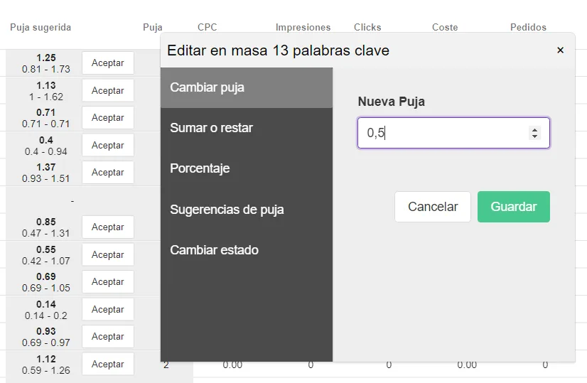 Optimizar Pujas Amazon