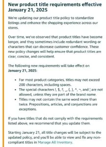 Amazon listing titles