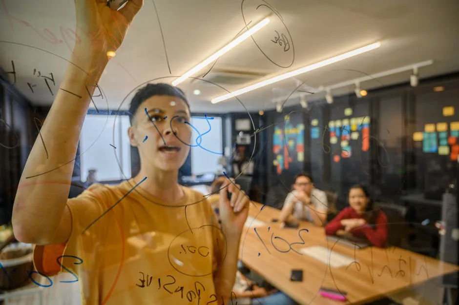Ecommerce brand managers collaborating in a professional AI strategy workshop — guide to ecommerce AI clubs and communities that drive real implementation results