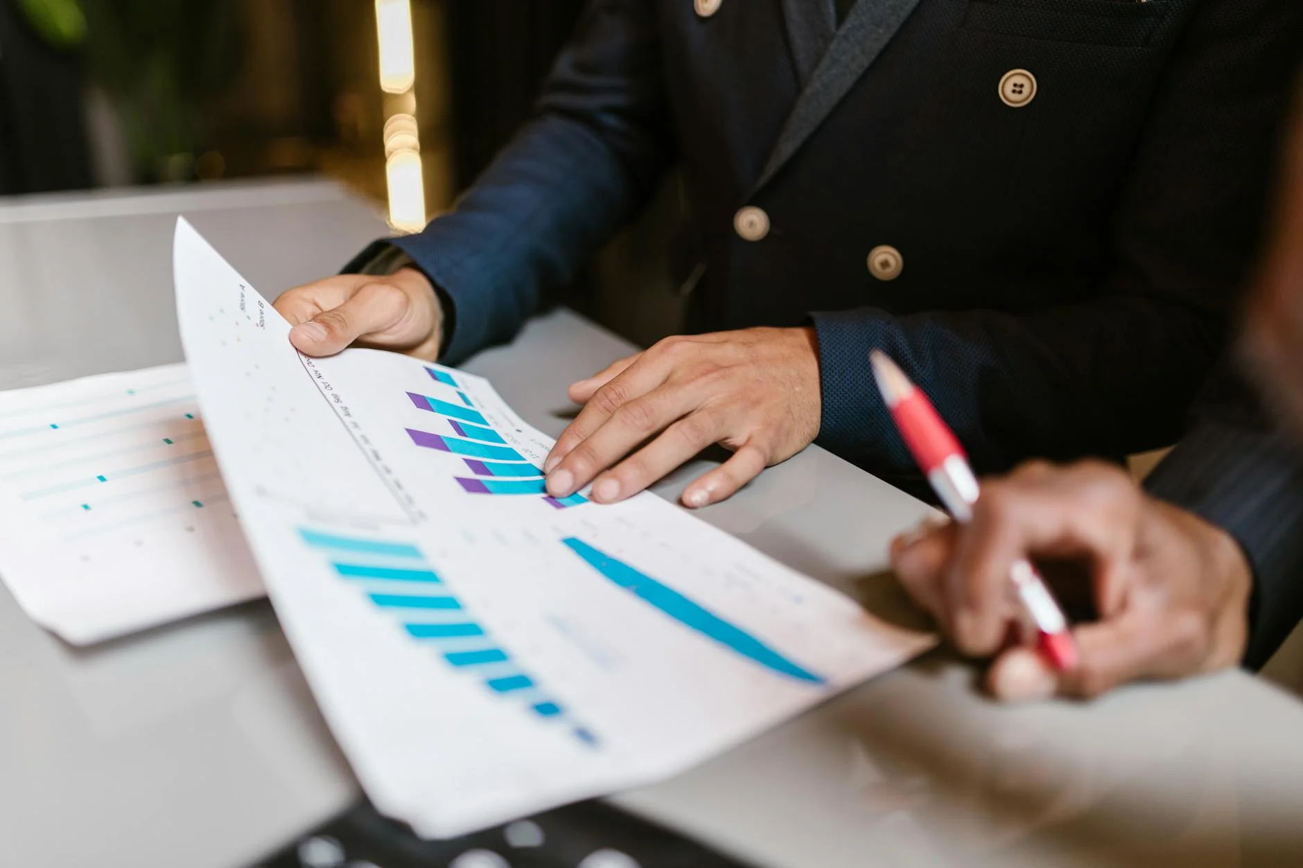 Brand manager reviewing ecommerce AI company dashboard for strategic stack decisions