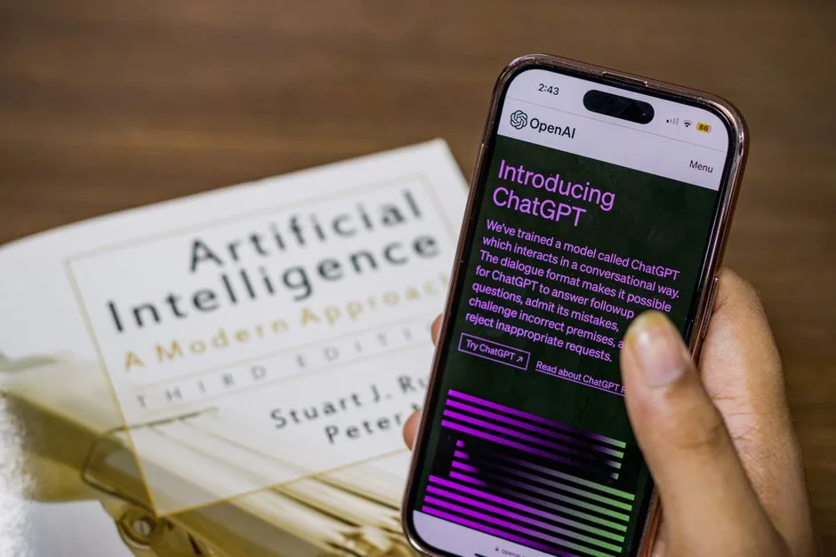 A professional business analyst reviewing a flagged AI report on a laptop screen to prevent corporate hallucinations.