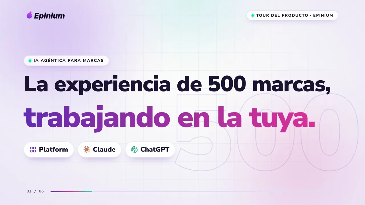 Tour del producto de Epinium: la experiencia de 500 marcas, trabajando en la tuya